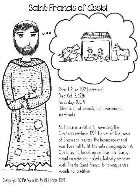 saint francis of assisi coloring pages - photo #20