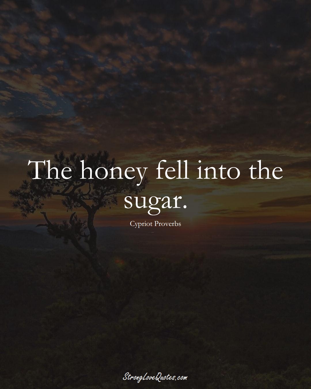 The honey fell into the sugar. (Cypriot Sayings);  #MiddleEasternSayings