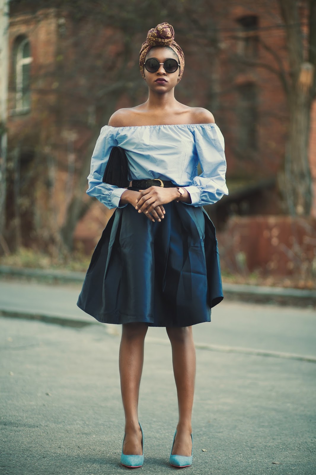 OFF SHOULDER TOP AND FLARE SKIRT | Melody Jacob