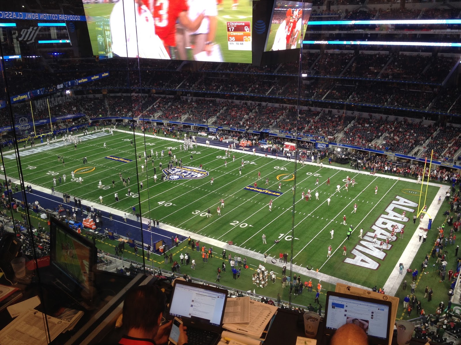 The Official Blog of the Goodyear Cotton Bowl Classic Warming up