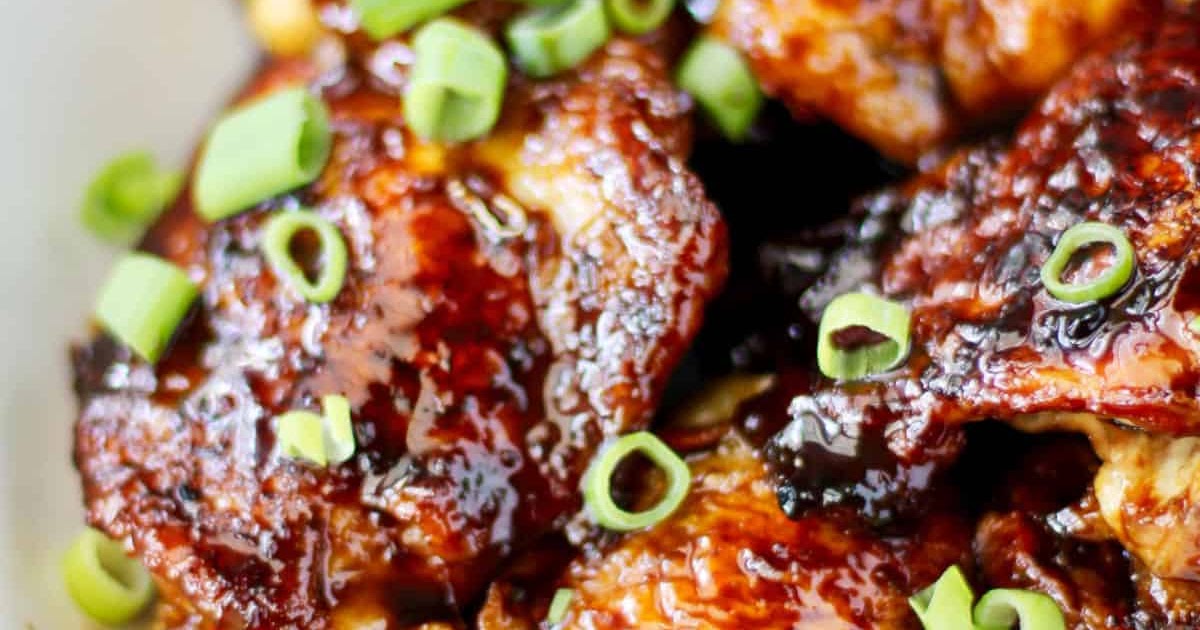 Garlic and Ginger Caramel Chicken Thighs Karen's Kitchen Stories