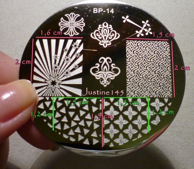 Justine145 recenzja płytki BP14 (stamping plate review) + manicure