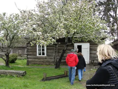 exterior of Rotchev House at Fort Ross State Historic Park in Jenner, California