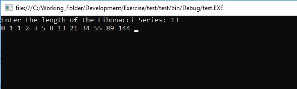 Write a program to print Fibonacci series in c#.