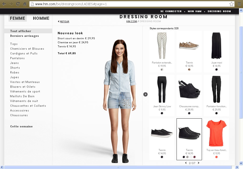 Sociedade de Garota H&M Dressing Room