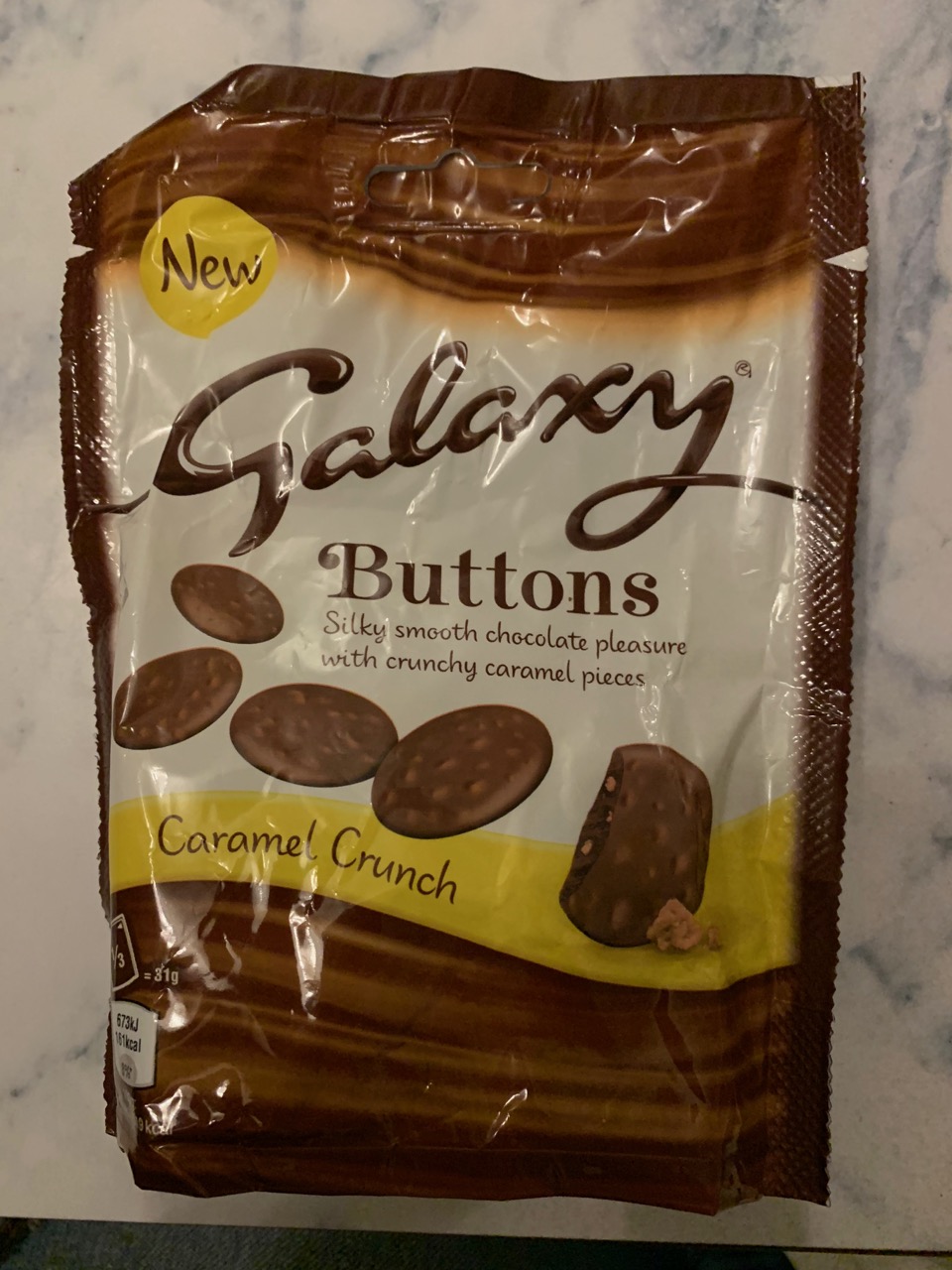 FOODSTUFF FINDS Galaxy Buttons Caramel Crunch (Tesco) By Cinabar