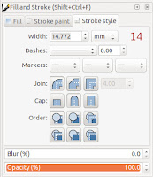 Inkscape Fill and Stroke Tool Stroke Style Tab