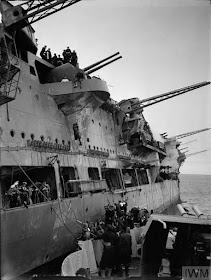 Royal Navy aircraft carrier HMS Ark Royal after being torpedoed on 13 November 1941 worldwartwo.filminspector.com