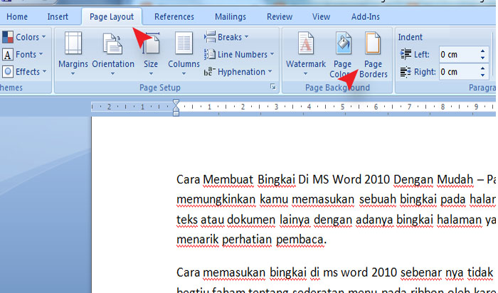 Cara Membuat Bingkai Di MS Word 2010 Dengan Mudah