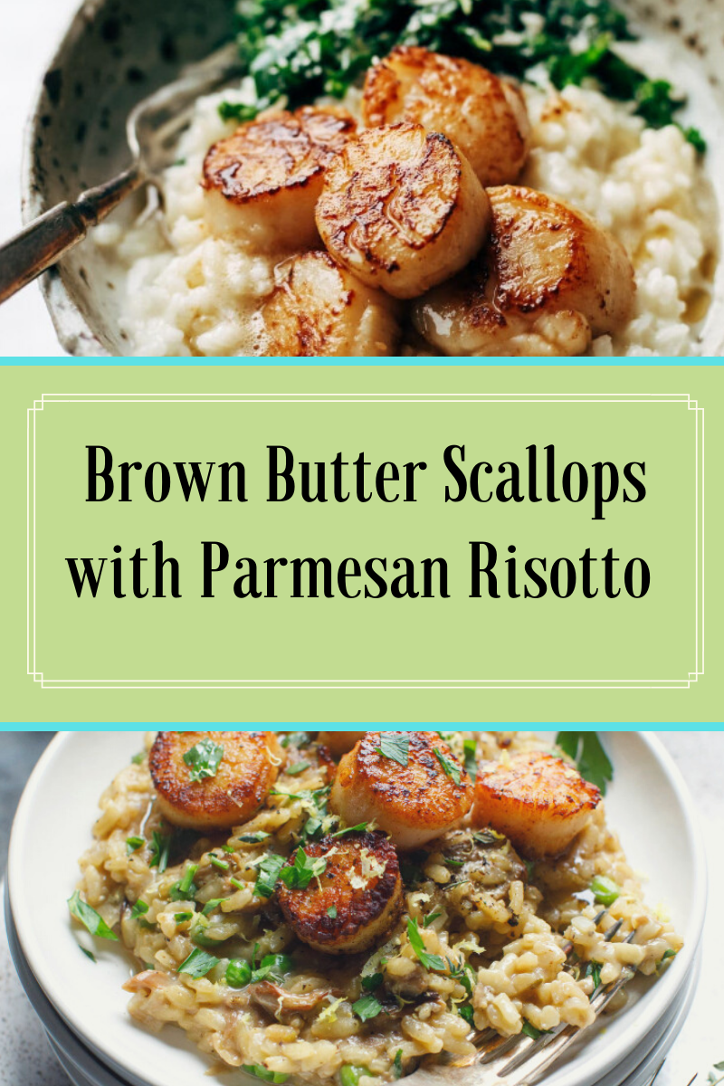 Brown Butter Scallops with Parmesan Risotto Dinner Recipesz
