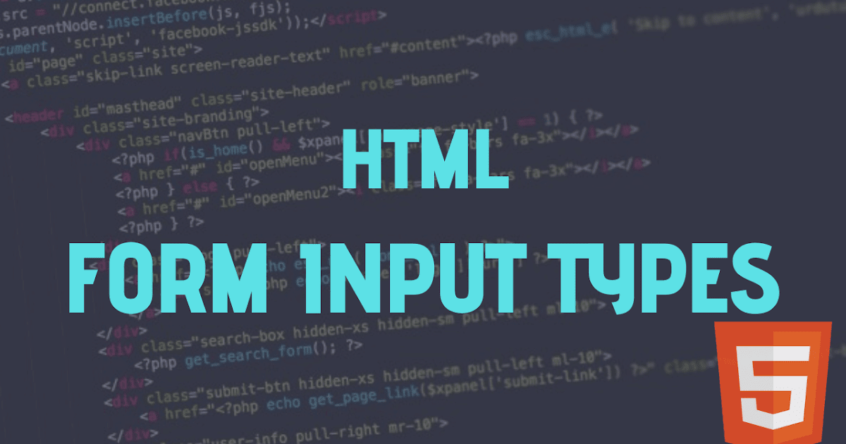 input type in HTML