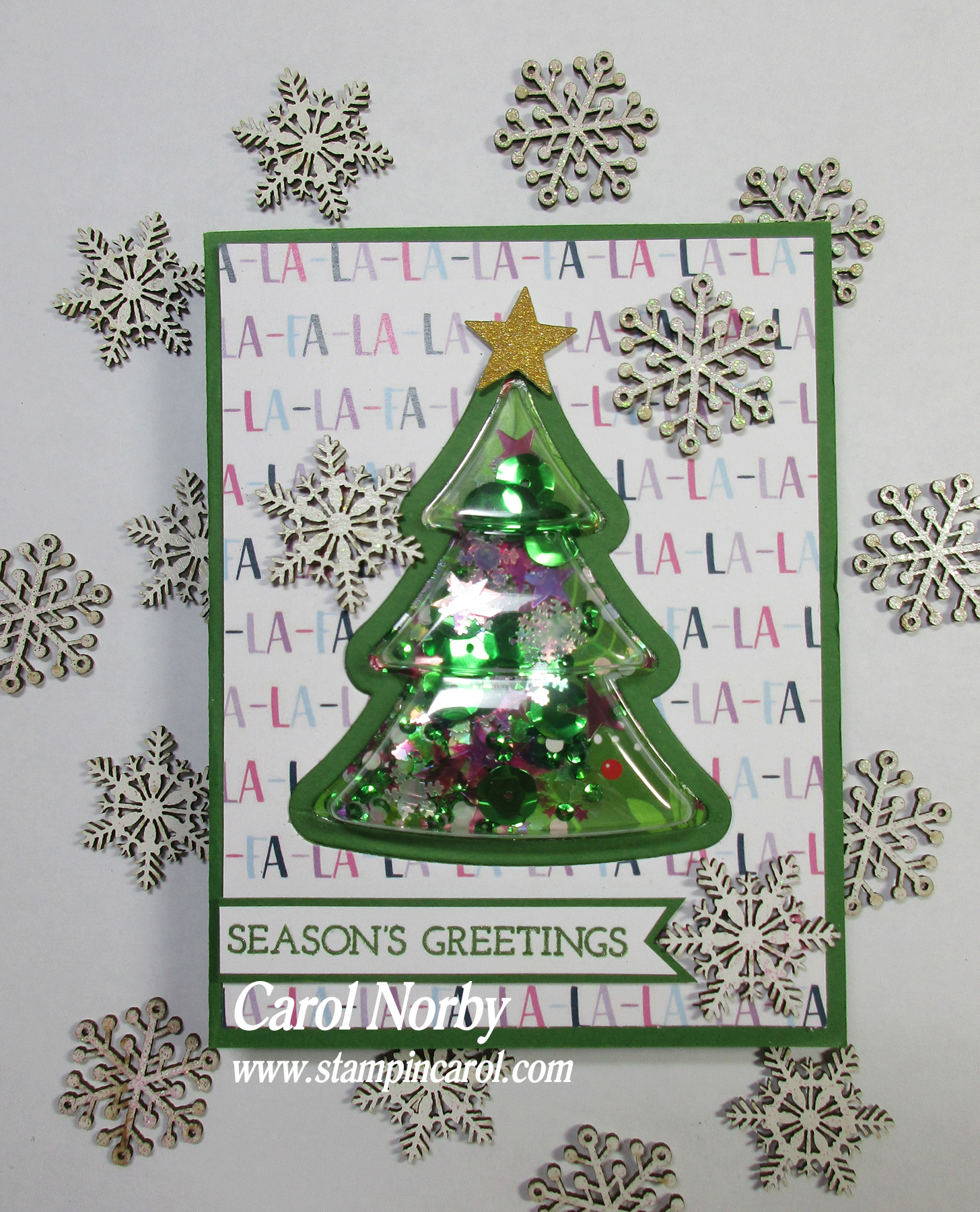 Stampin Carol A Domed Shaker Tree