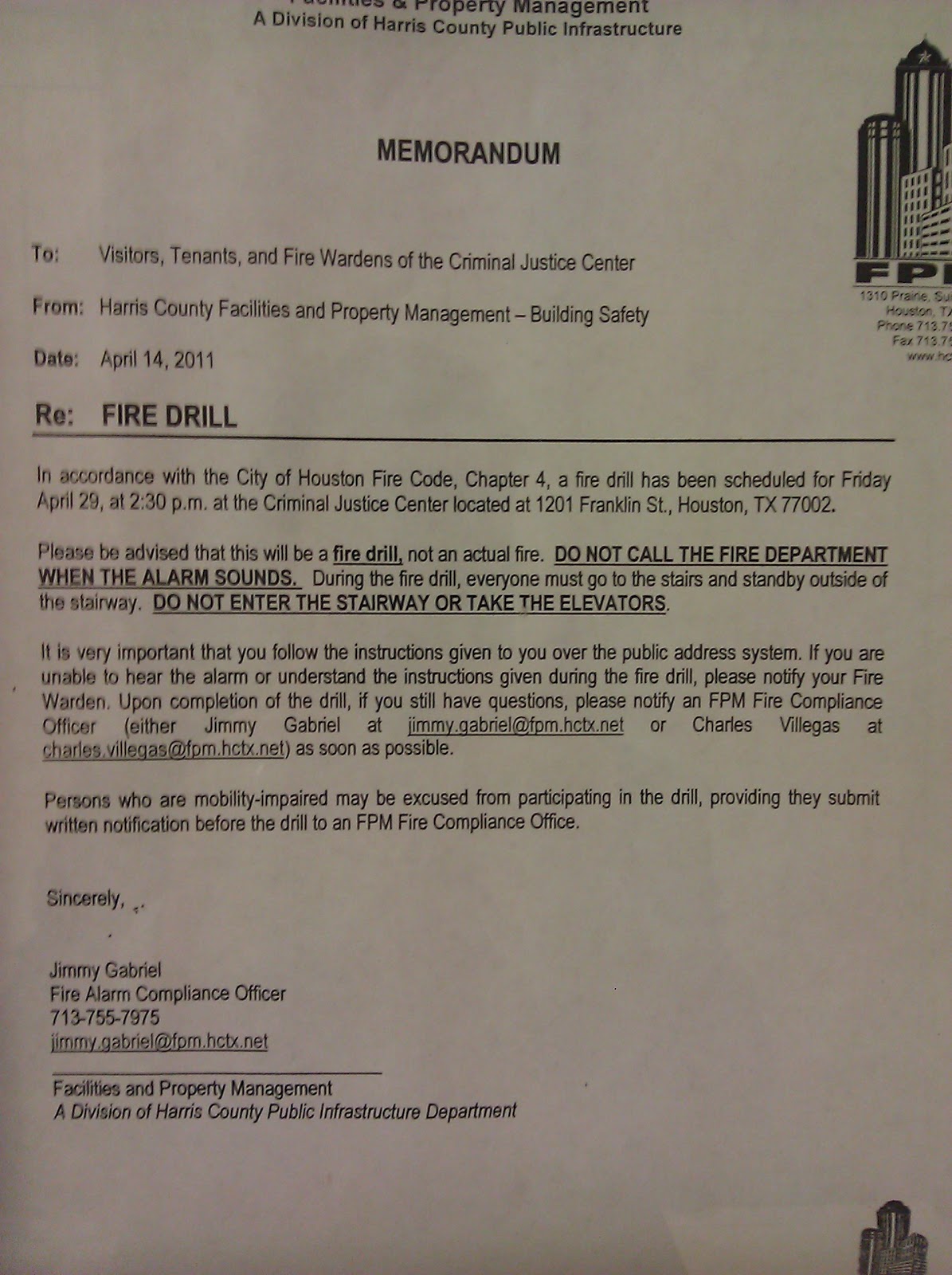 Request Letter To Conduct Fire Drill