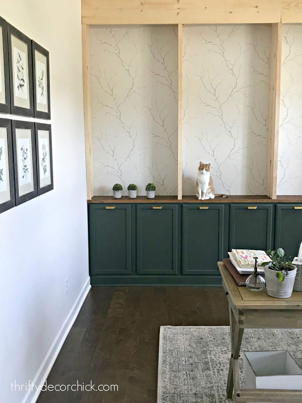 How to build DIY office built in bookcases Thrifty Decor Chick