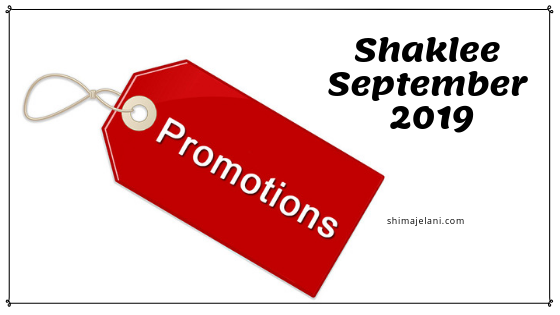 Promosi Shaklee September 2019