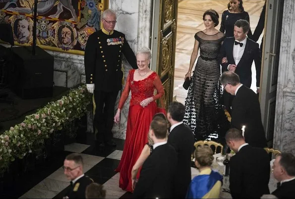 Crown Prince Frederik and Crown Princess Mary of Denmark, Prince Joachim and Princess Marie of Denmark, Princess Benedikte, Princess Nathalie of Sayn-Wittgenstein-Berleburg and her husband Alexander Johannsmann