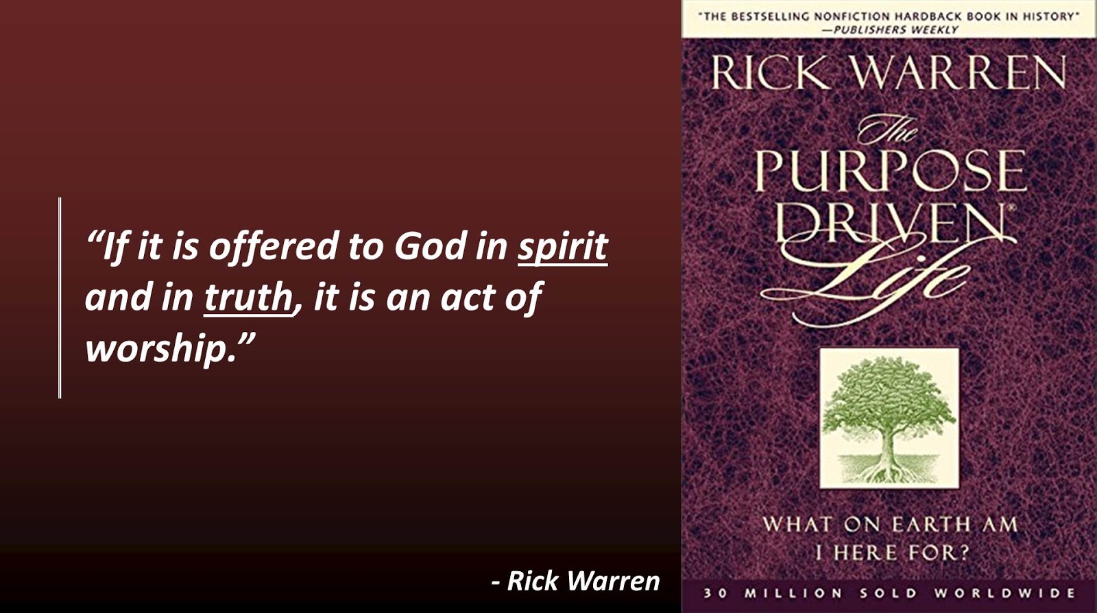 Defending God's Existence and Compatibility of Science and the Bible The Purpose Driven Life