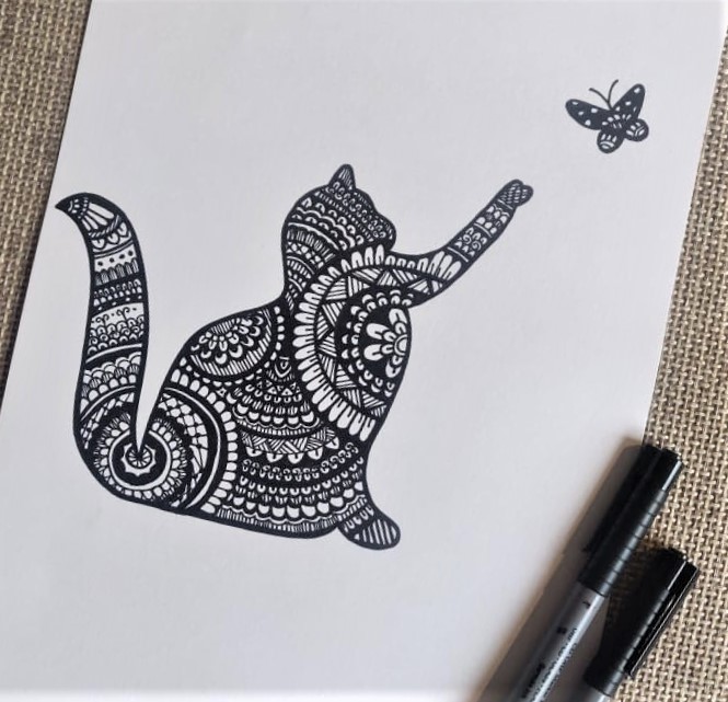 Cat Mandala Art ~ ArtyArsh -Creative World