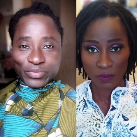 c Bisi Alimi's makeup artist shares before and after photos of the gay rights activist