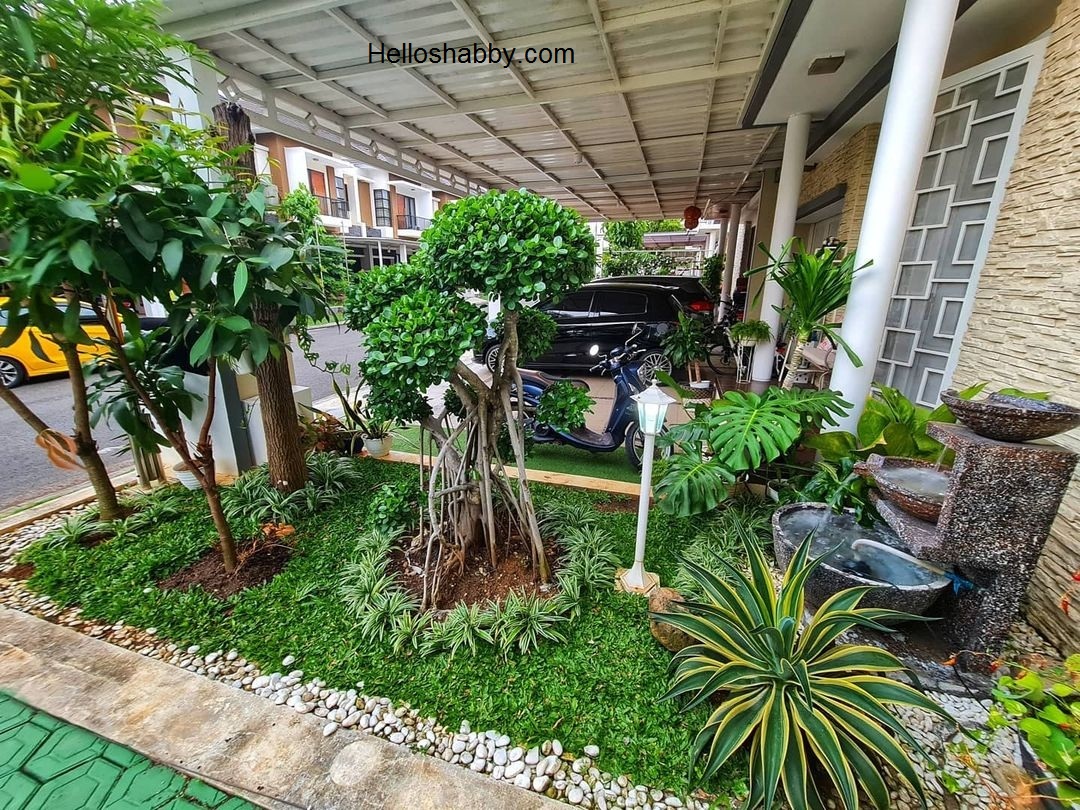 Contoh dan Cara Desain Taman Depan Tanpa Pagar ~ HelloShabby.com
