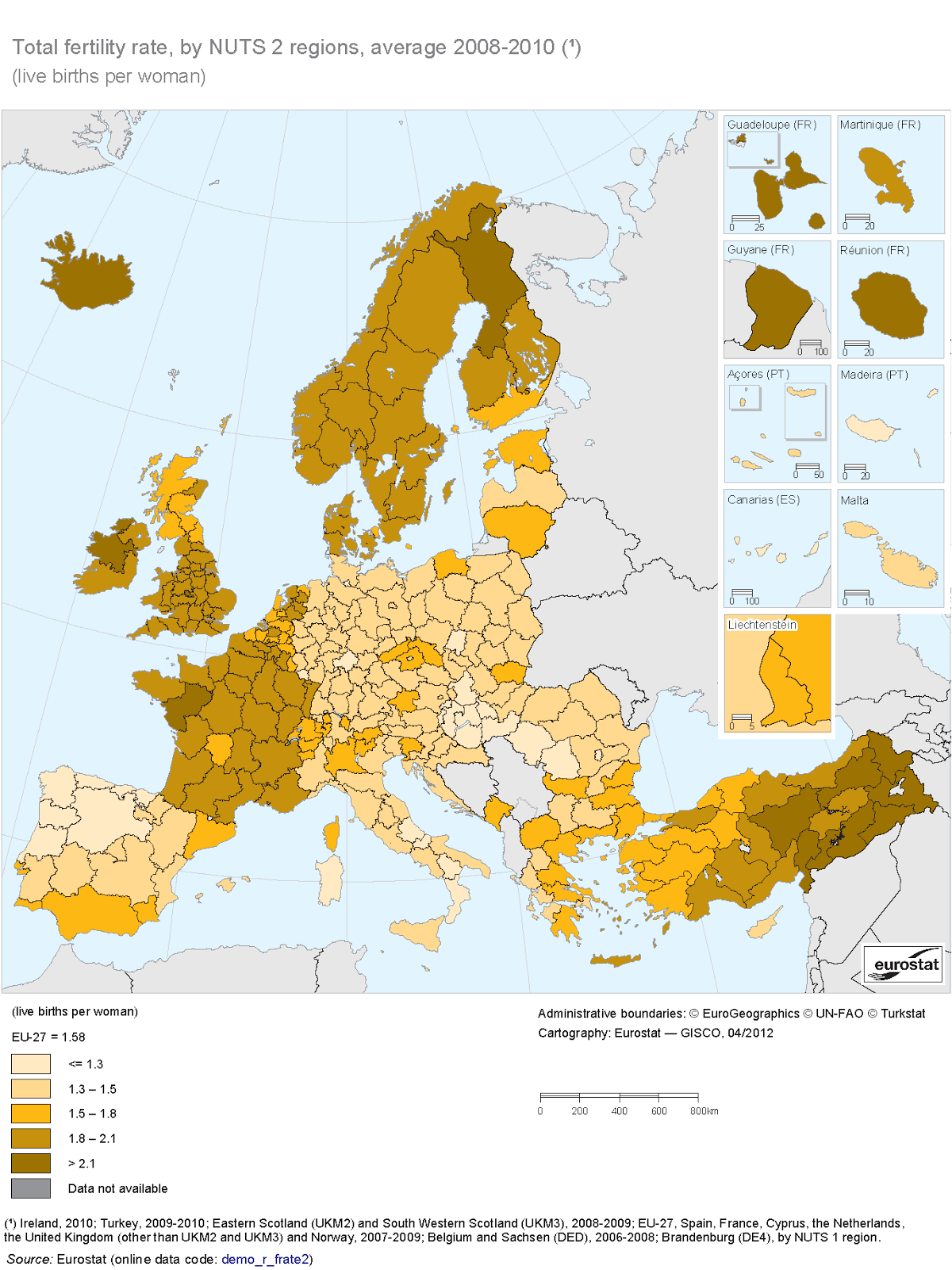Total Fertility Rate In Europe Vivid Maps