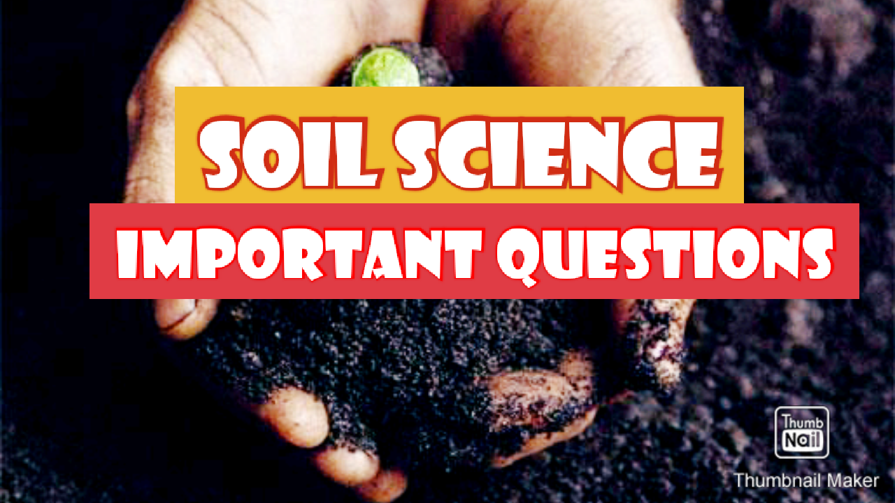 Soil Science Important Questions Soil Science Questions for Botany