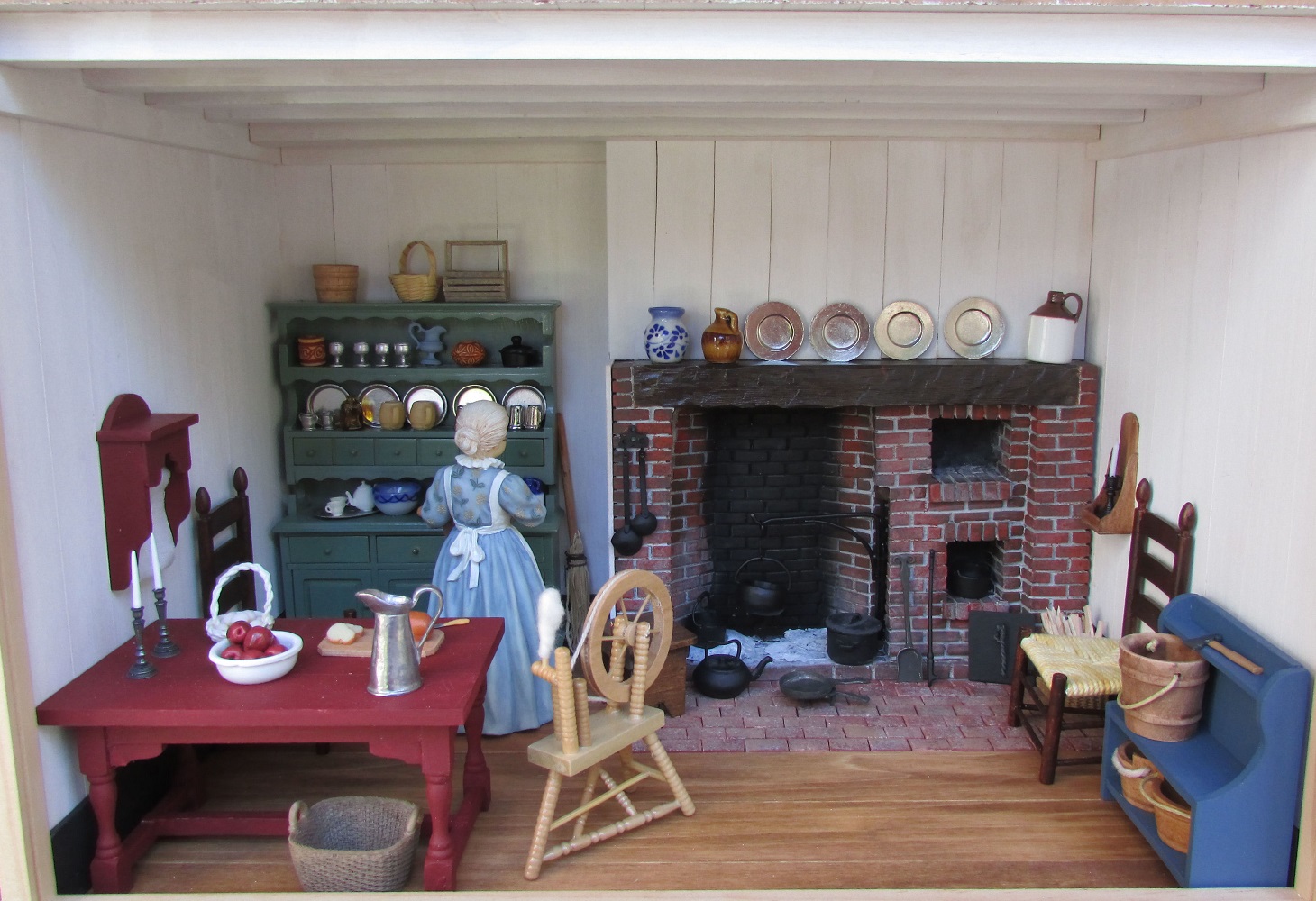 Grazhina's Miniatures Colonial Kitchen Room Box