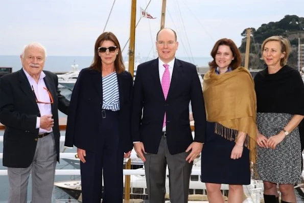 The Princess Grace Foundation-USA presented a check to Princess Caroline of Hanover and Prince Albert of Monaco