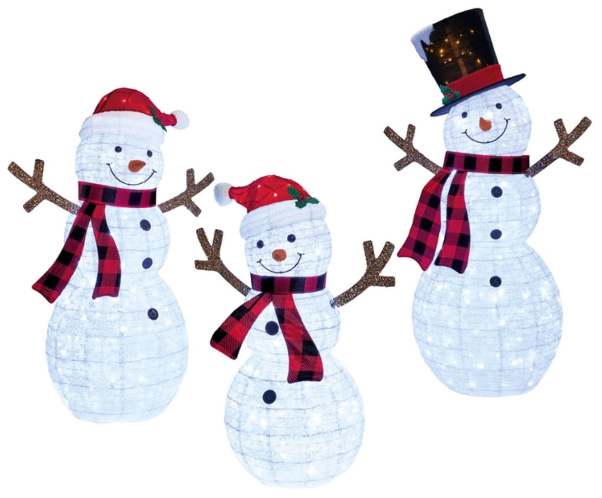 It's A Ruby And Pearl Christmas Thing ...: LED Snowman Family Outdoor ...