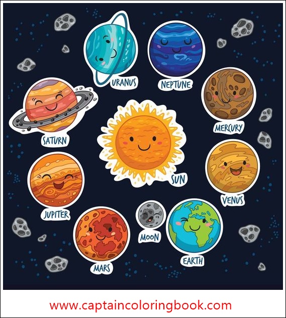 Planet Cutouts For Kids Coloring Page And Mandala Page Planet Cutouts For Kids Coloring Page And Mandala Page