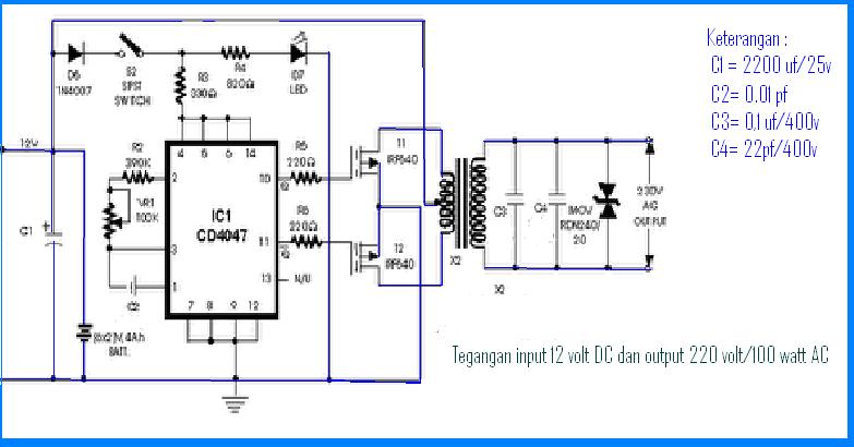 Skema Rangkaian Amplifier Inverter Dc Ke Ac