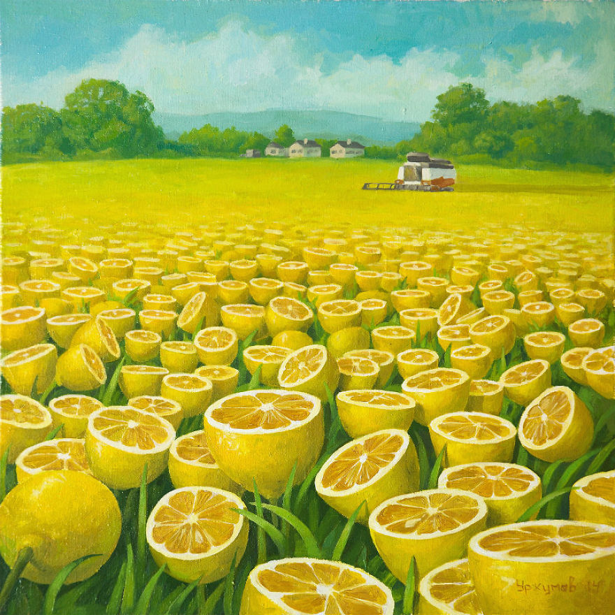 05-Harvest-Vitaly-Urzhumov-Surreal-Paintings-of-the-World-of-Lemons-and-More-www-designstack-co