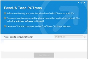 transferir datos y aplicaciones