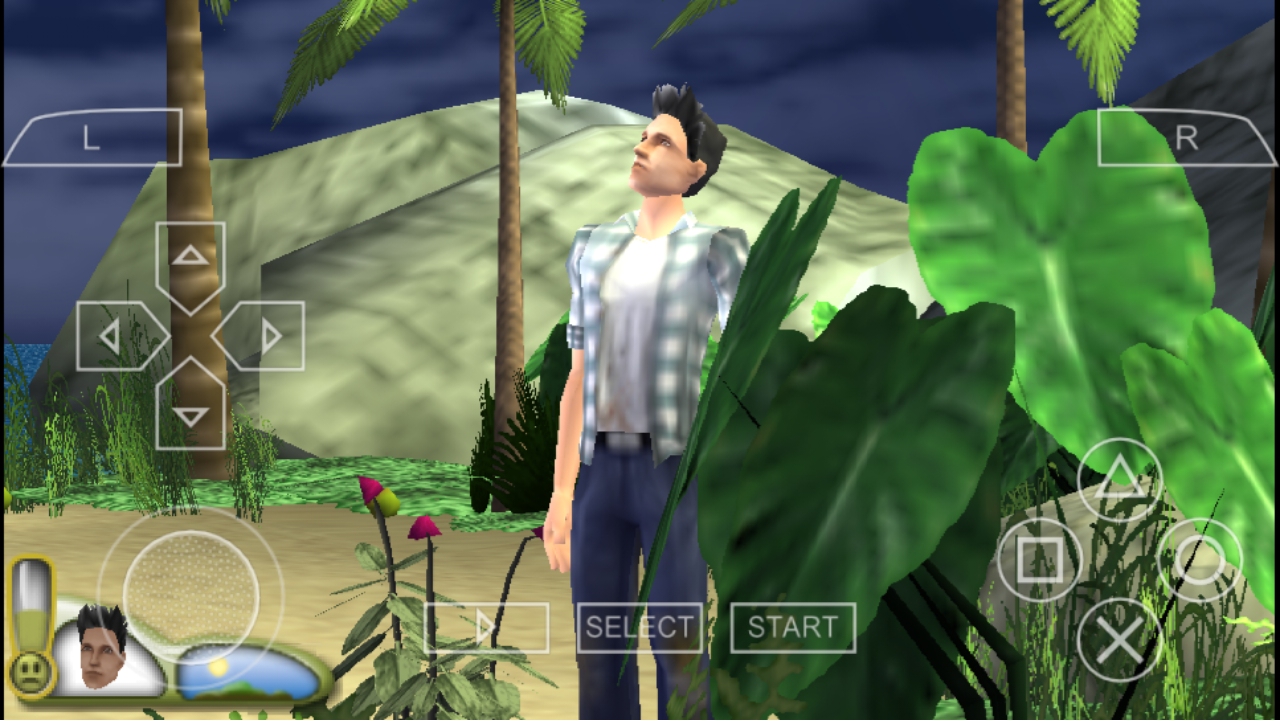 Симс на псп. SIMS 2: Castaway (PSP). Симс остров ПСП. SIMS 2 на острове. Симс 2 PSP.