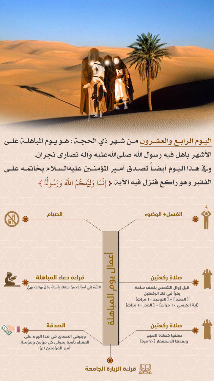 يوم المباهلة والتصدق بالخاتم في 24 من ذى الحجة