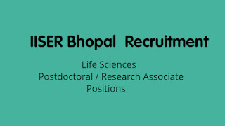 IISER Bhopal Research Associate Recruitment IISER Bhopal Postdoctoral Job