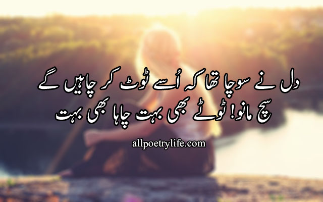 Dil Ne Socha Tha K Usy Tot Kar Chahen | poetry status for whatsapp in