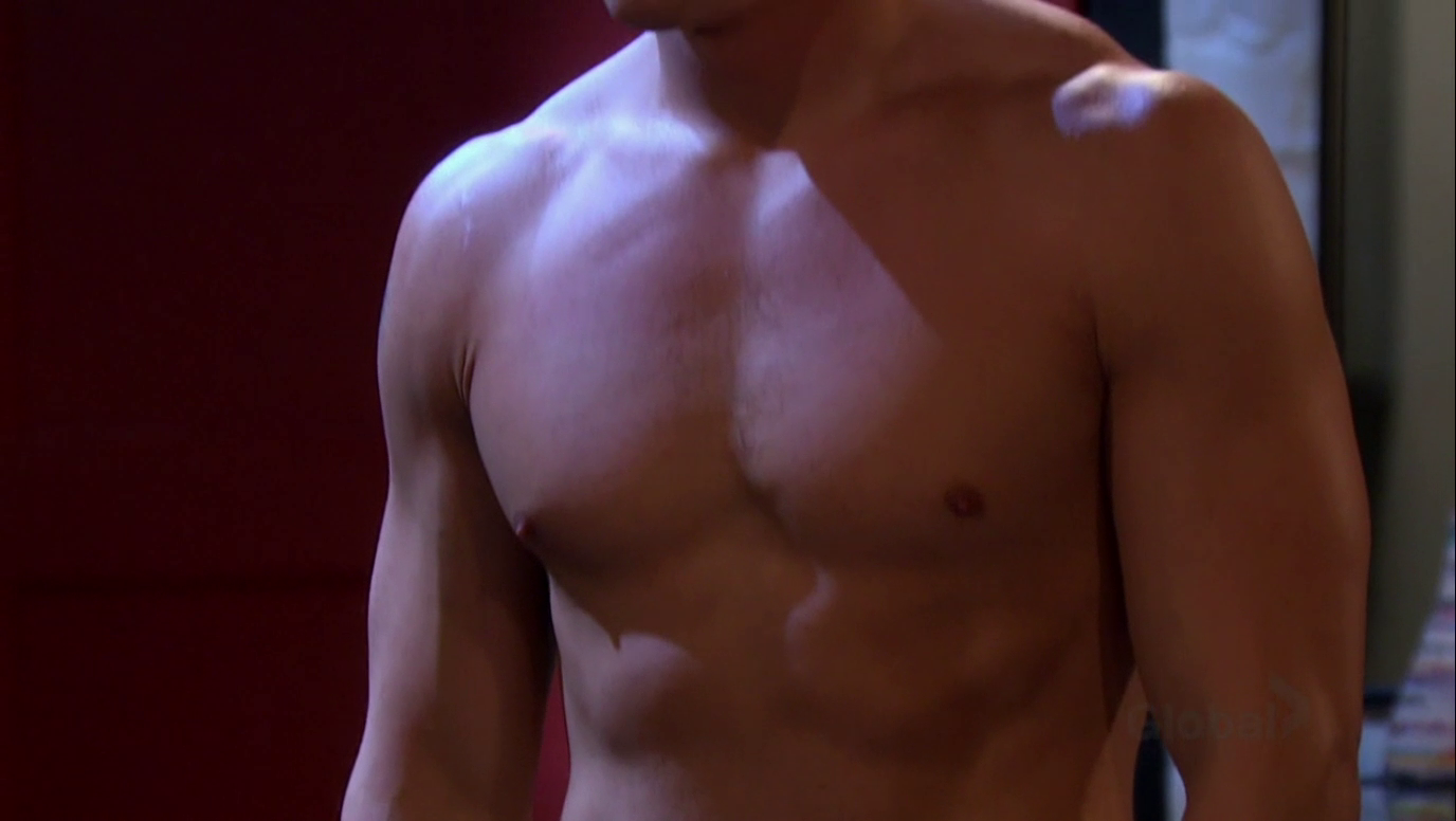 Mike Manning shirtless in Days Of Our Lives, December 28th 2020.