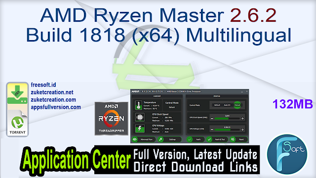AMD Ryzen Master 2.6.2 Build 1818 (x64) Multilingual