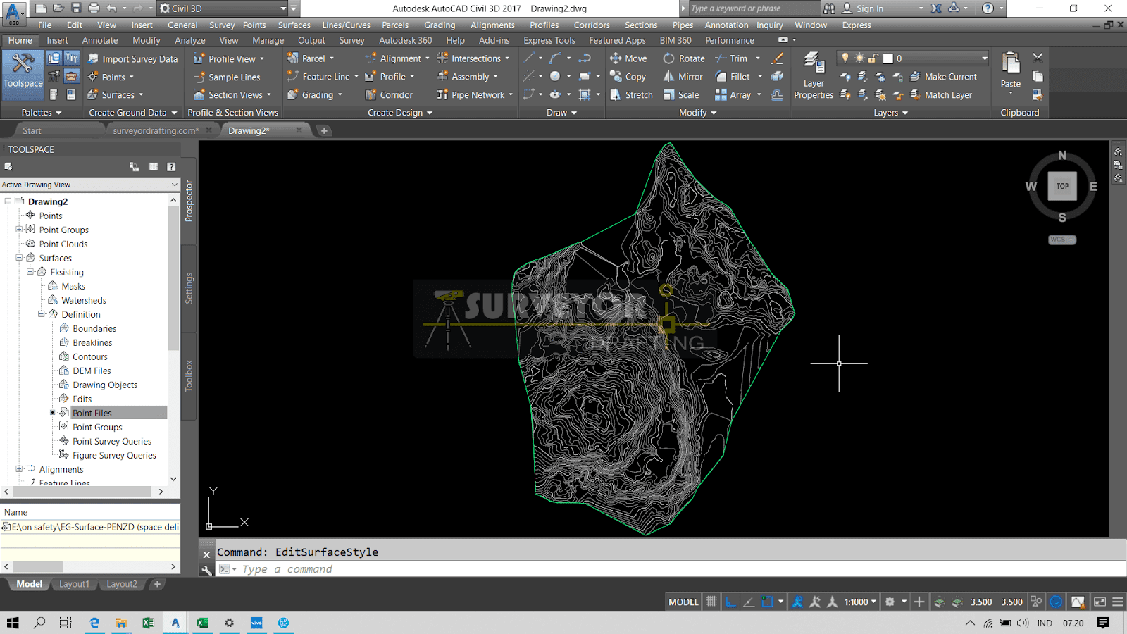 Autocad Civil 3D Membuat Surface / Kontur Surveyor Autocad Civil 3D Membuat Surface / Kontur Surveyor