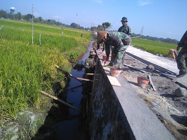 Talud TMMD Reguler 105 Kodim Klaten Sudah Memasuki Tahap Finishing