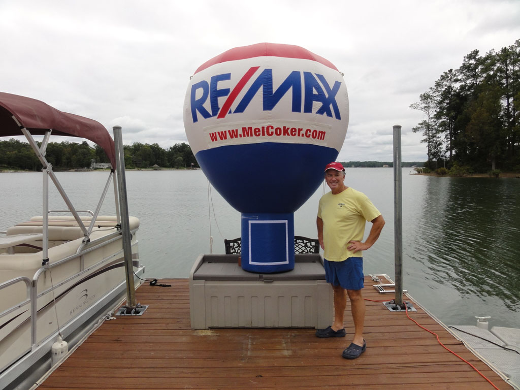 Lake Murray (SC) Blog RE/MAX balloon at Lake Murray