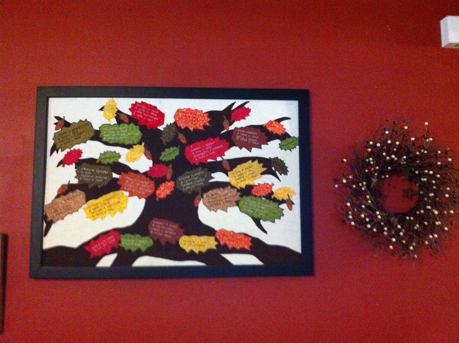 Sissy's Bright Ideas: Family Tree Wall Hanging