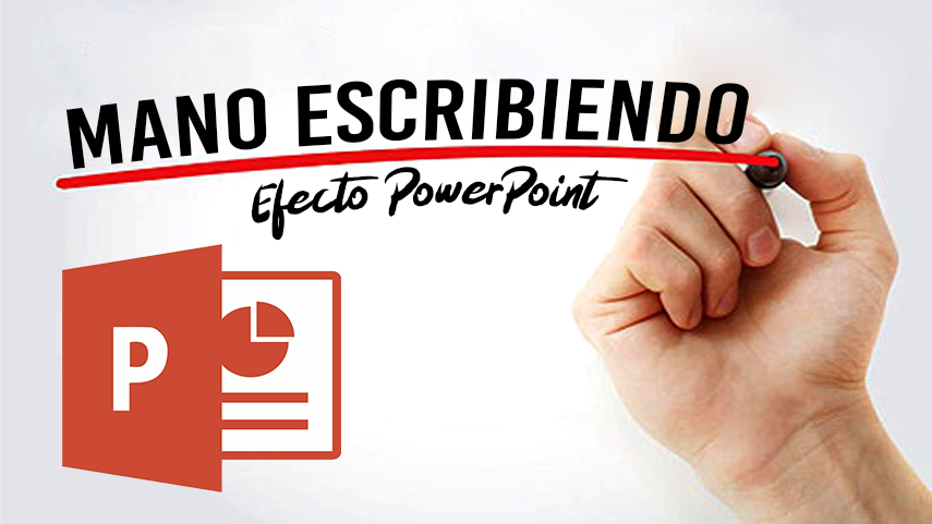 Mano escribiendo PowerPoint