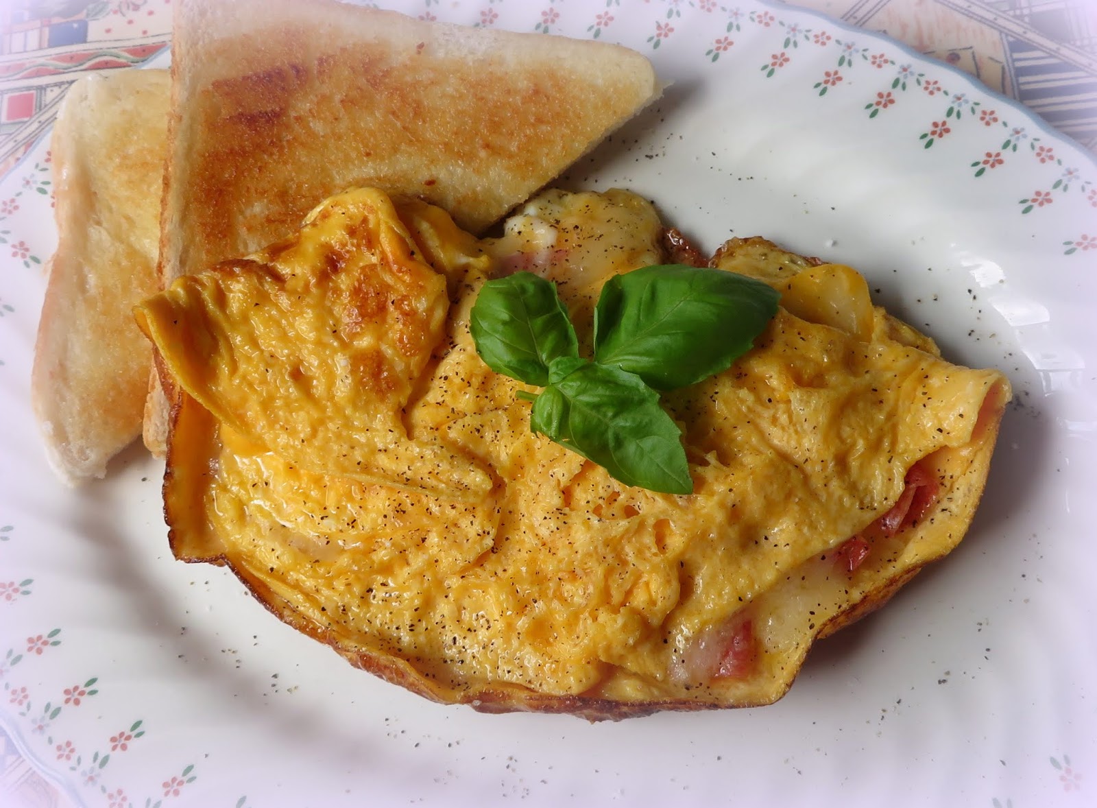 Salami & Cheese Omelette The English Kitchen