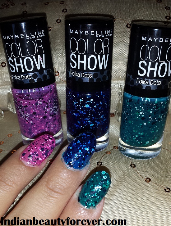 Maybelline Color Show Polka Dots Nail Polish Swatches : All