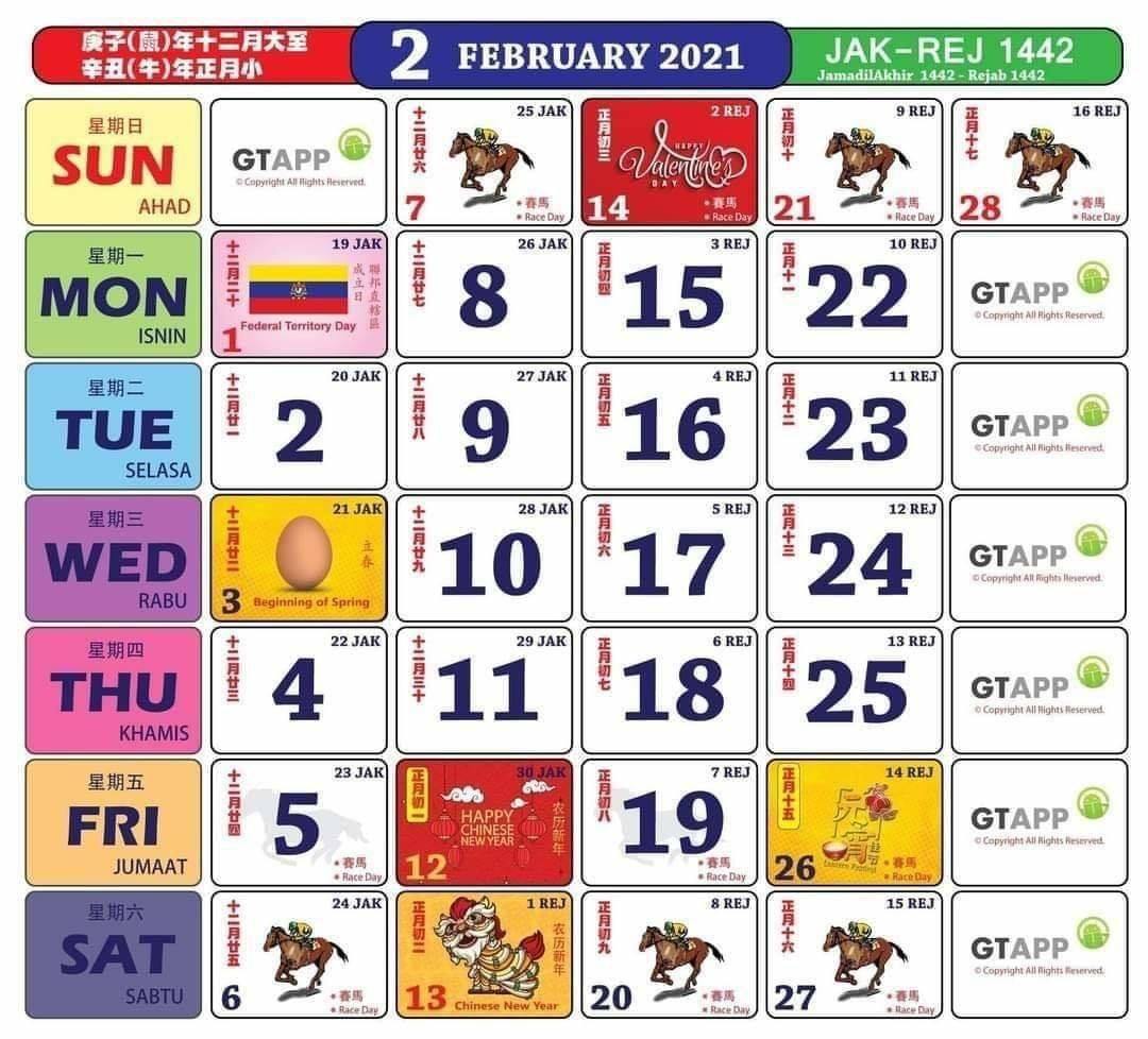 Kalendar kuda 2022 malaysia pdf