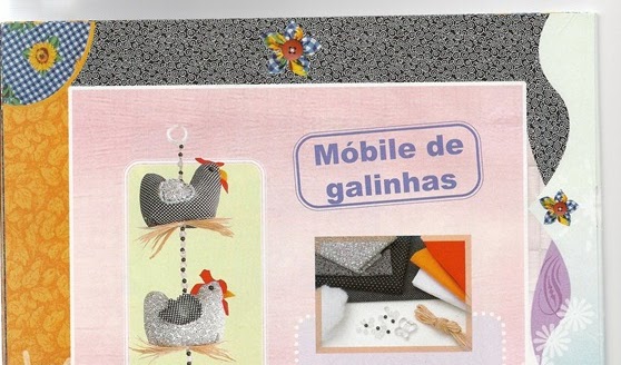 Móbile de Galinha Passo a Passo com  Molde