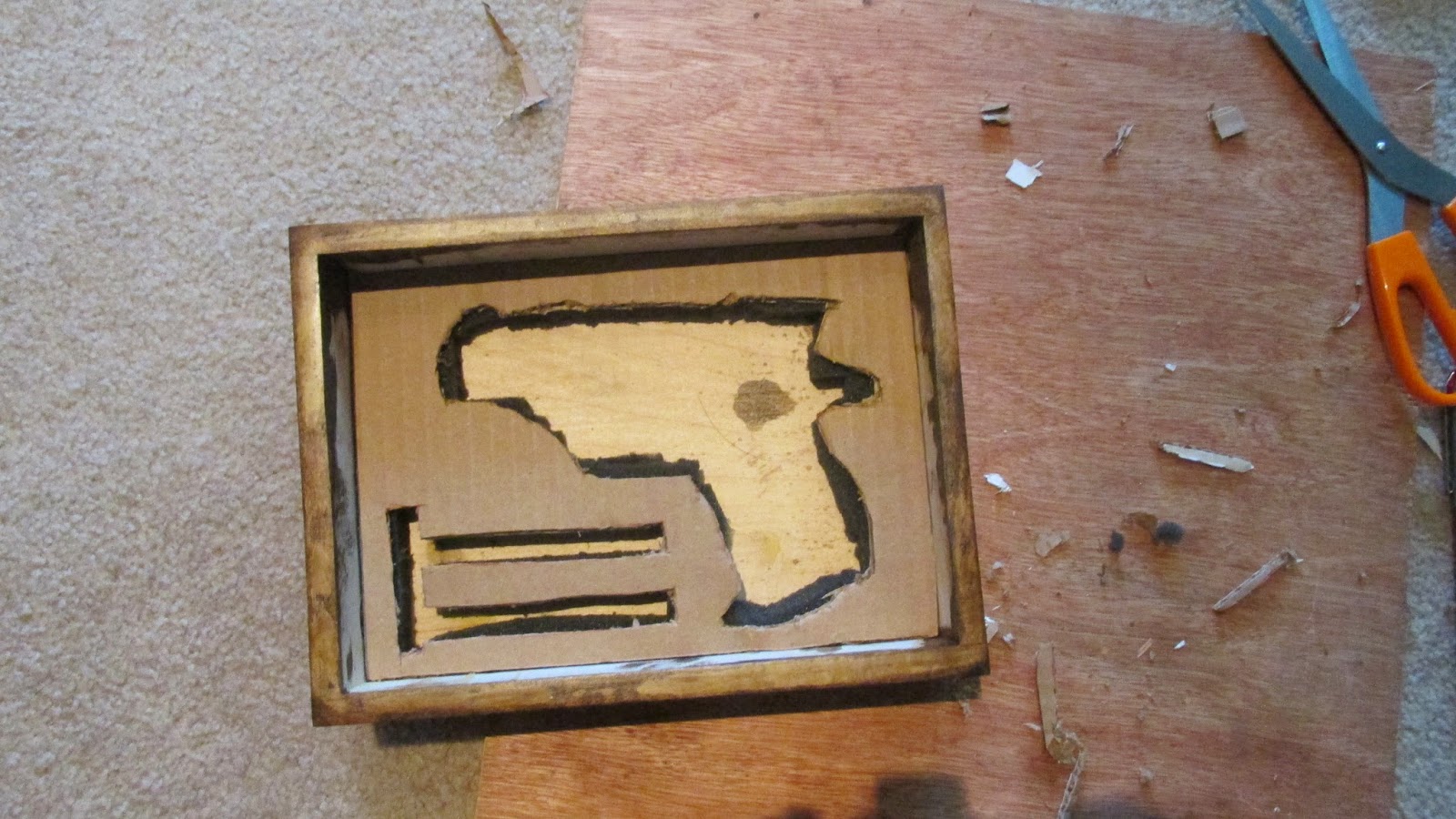 TINCANBANDIT's Gunsmithing Making a Pistol Display Box 2nd Attempt
