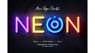 Neon Wall Logo Creator Templates Download In PSD Files